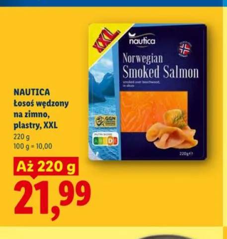 Łosoś wędzony na zimno plastry XXL Nautica
