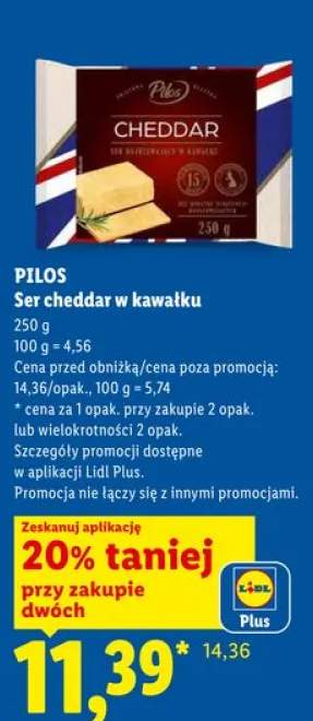 Ser cheddar w kawałku Pilos