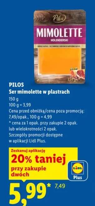 Ser mimolette w plastrach Pilos