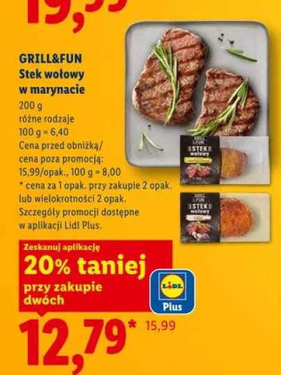 Stek wołowy w marynacie GRILL&FUN