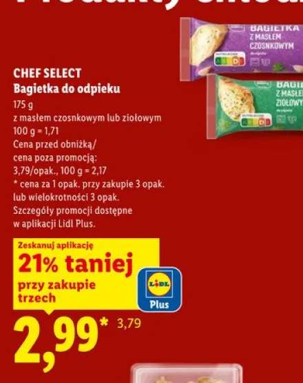 Bagietka do odpieku z masłem czosnkowym CHEF SELECT