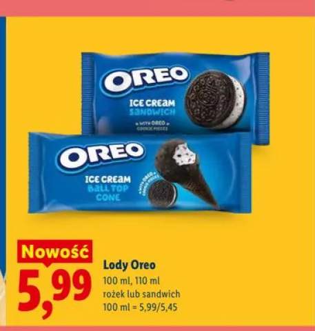 Lody Oreo rożek