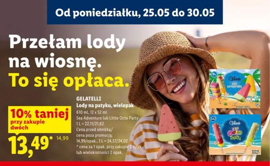 Lody na patyku Gelatelli Little Octo Party wielopak 52ml