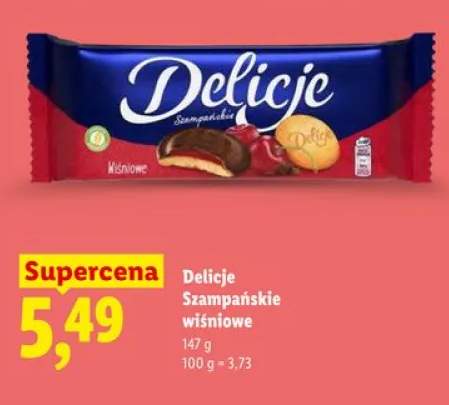Ciastka Delicje Szampańskie wiśniowe