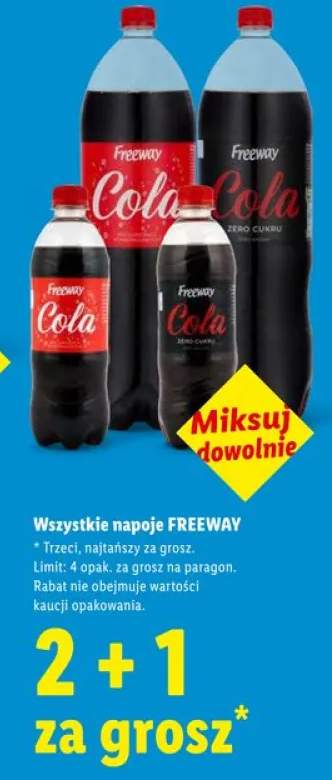 Napój FREEWAY Cola Zero Cukru