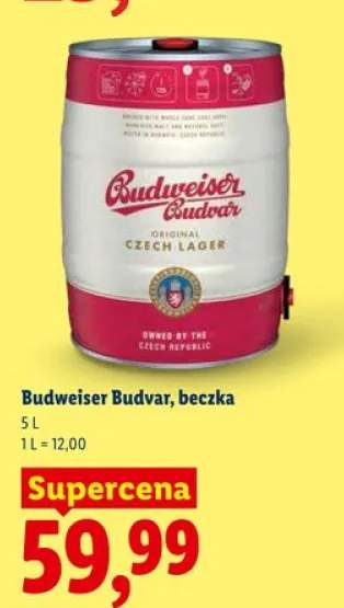 Piwo Budweiser Budvar beczka