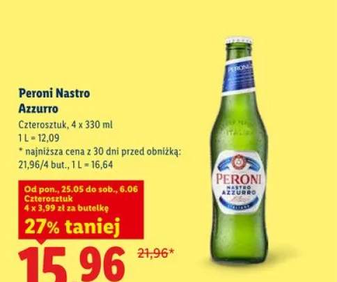 Piwo Peroni Nastro Azzurro 4-pak 330ml