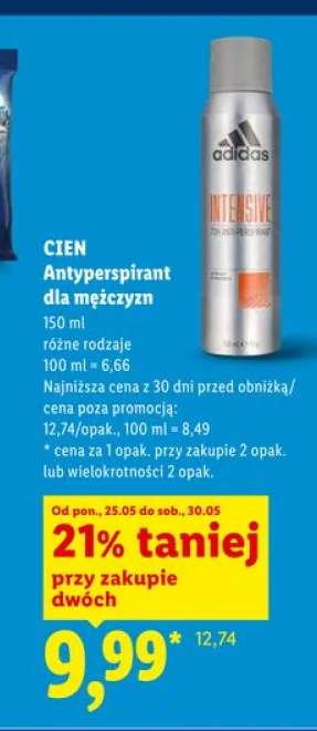 Antyperspirant dla mężczyzn Adidas Intensive