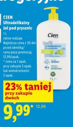 Ultradelikatny żel pod prysznic CIEN
