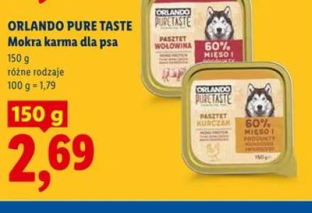 Mokra karma dla psa Orlando Pure Taste Pasztet Wołowina