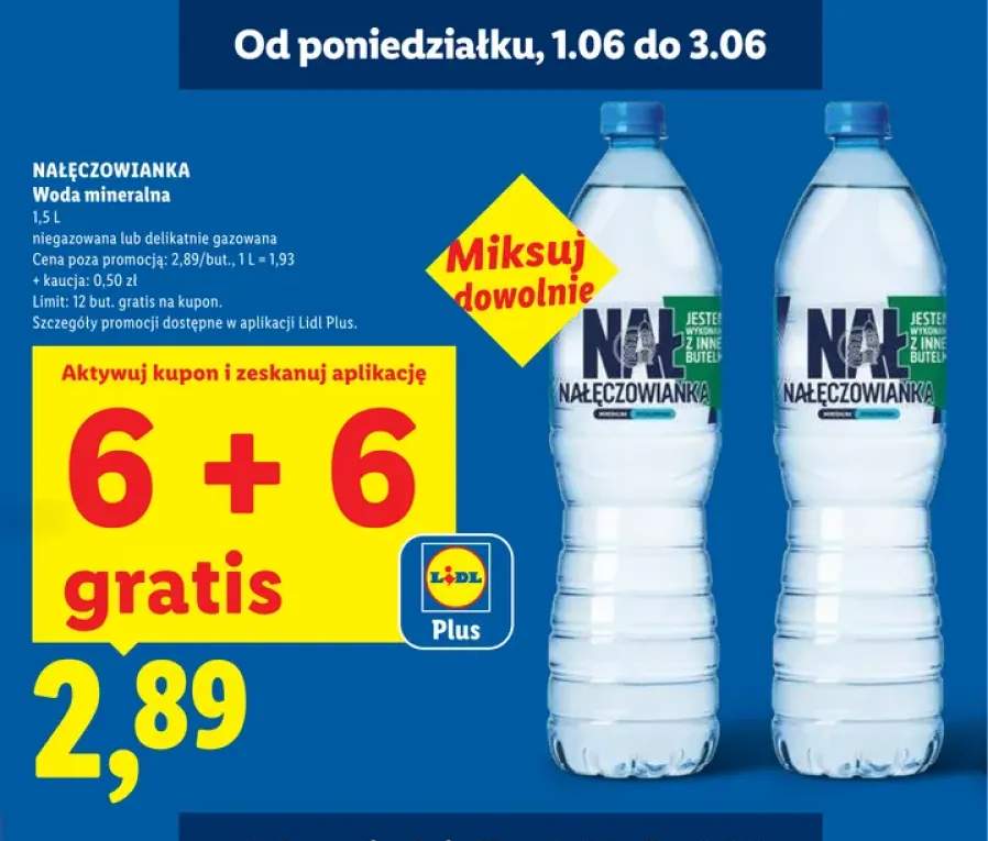 Woda mineralna delikatnie gazowana Nałęczowianka