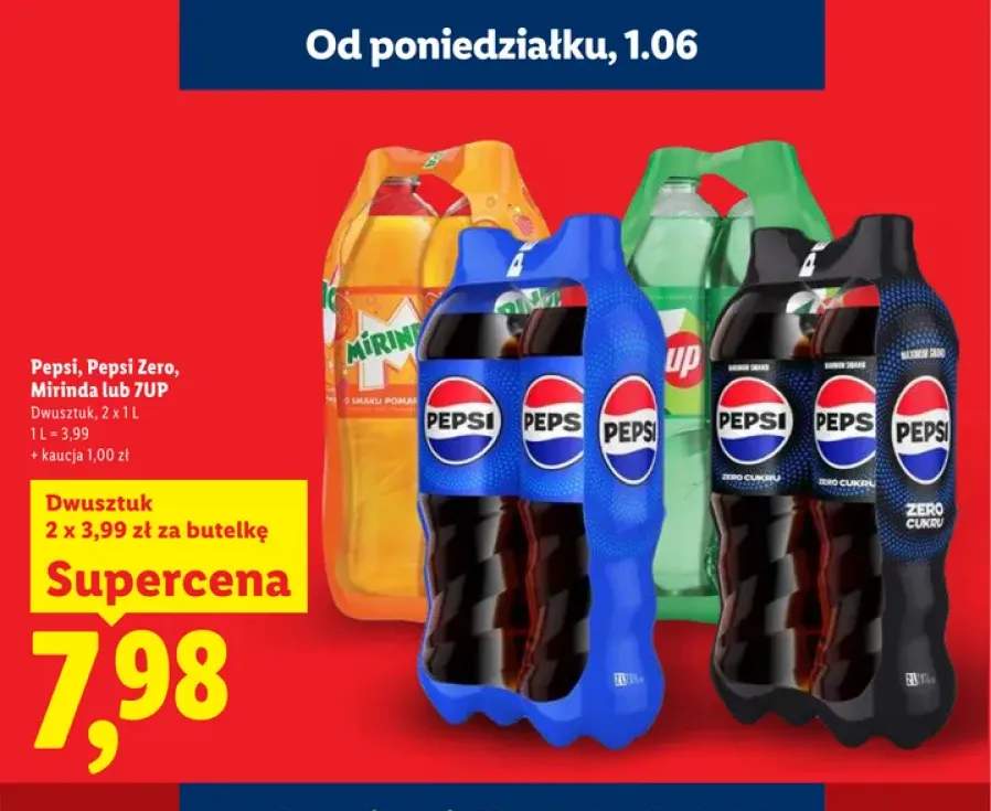 Napój gazowany Pepsi Zero 2-pak 1l