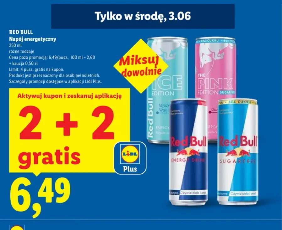 Napój energetyczny Red Bull Sugarfree