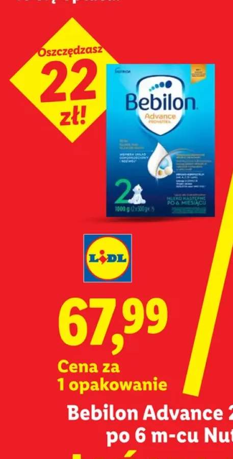 Mleko następne po 6m-cu Bebilon Advance 2 Nutricia