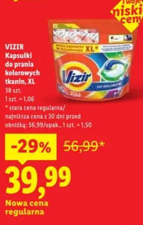 Kapsułki do prania kolorowych tkanin Vizir XL