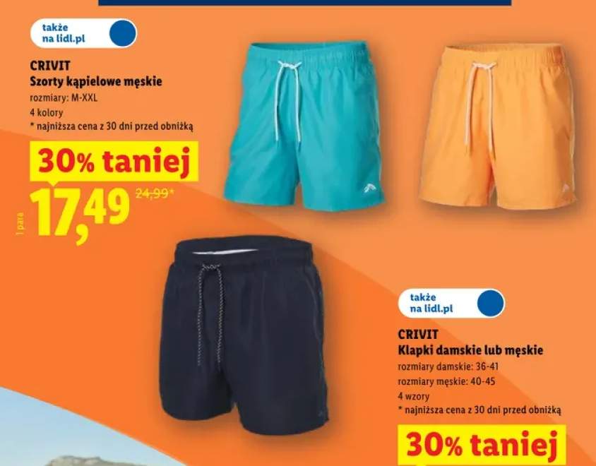 Szorty kąpielowe męskie CRIVIT