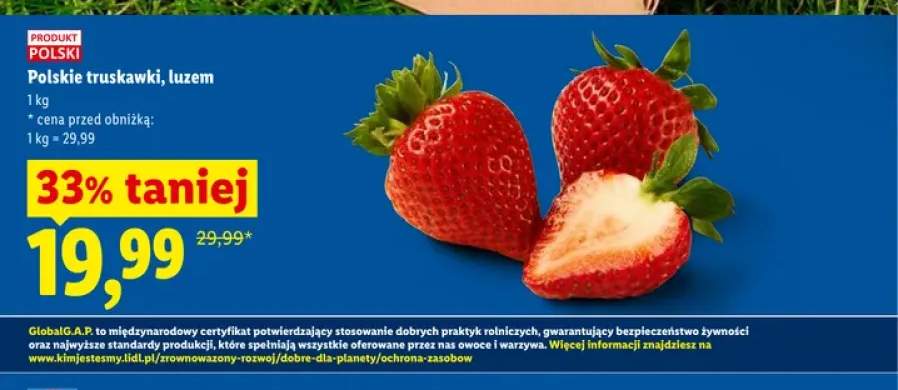 Truskawki luzem Ryneczek Lidla polskie