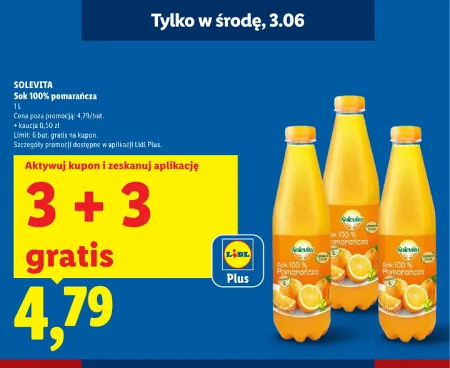 Sok 100% pomarańcza Solevita