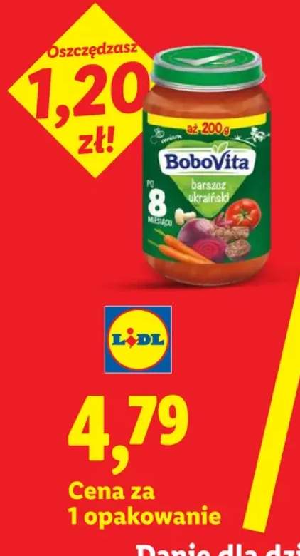 Danie dla dzieci barszcz ukraiński po 8m-cu Bobovita