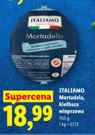 Mortadela kiełbasa wieprzowa ITALIAMO