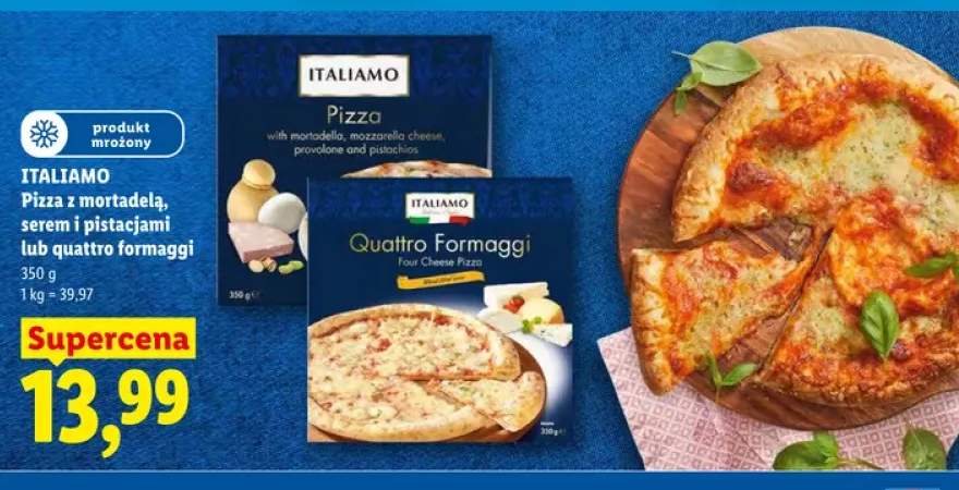 Pizza z mortadelą, serem i pistacjami ITALIAMO