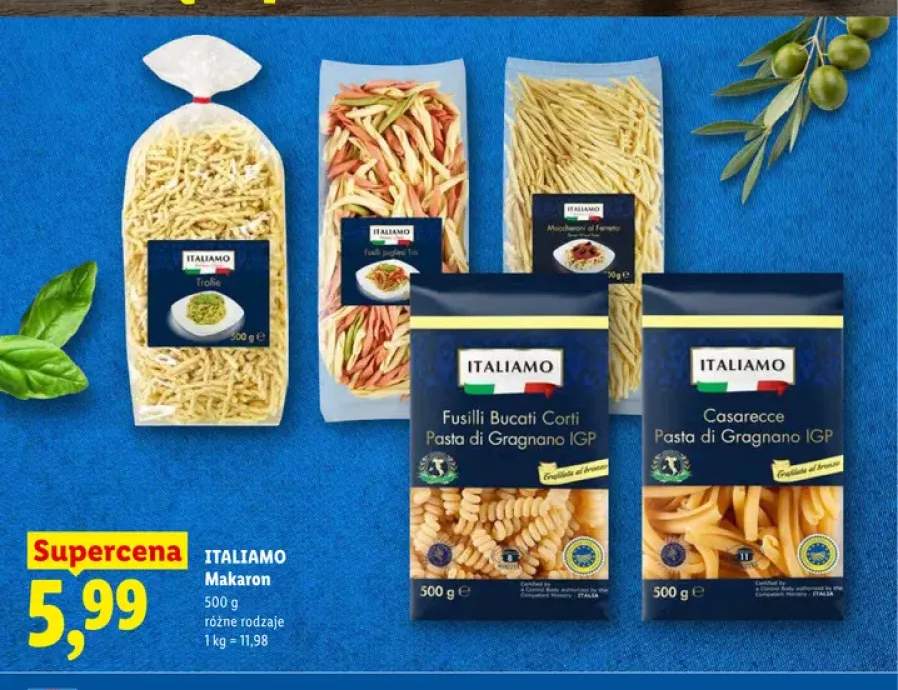 Makaron Fusilli Bucati Corti Pasta di Gragnano IGP Italiamo