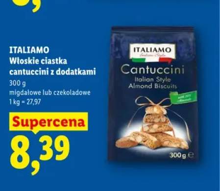 Włoskie ciastka cantuccini z dodatkami migdałowe Italiamo