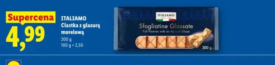 Ciastka z glazurą morelową Italiamo