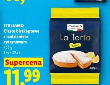 Ciasto biszkoptowe z nadzieniem cytrynowym Italiamo