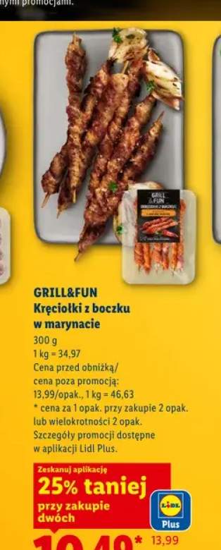 Kręciołki z boczku w marynacie Grill&Fun