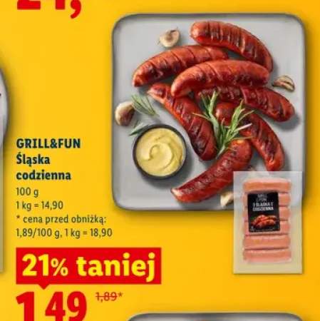 Kiełbasa śląska codzienna GRILL&FUN