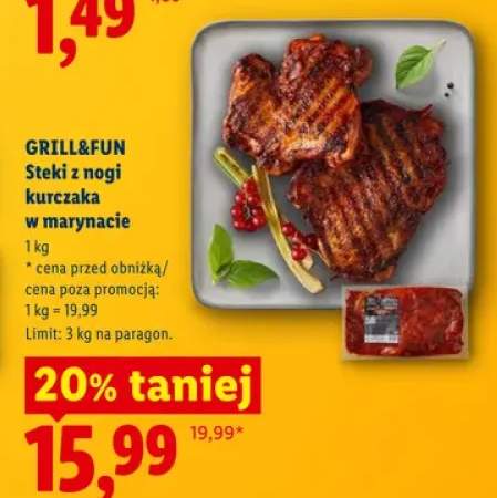 Steki z nogi kurczaka w marynacie GRILL&FUN