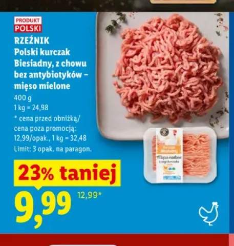 Polski kurczak Biesiadny z chowu bez antybiotyków - mięso mielone Rzeźnik