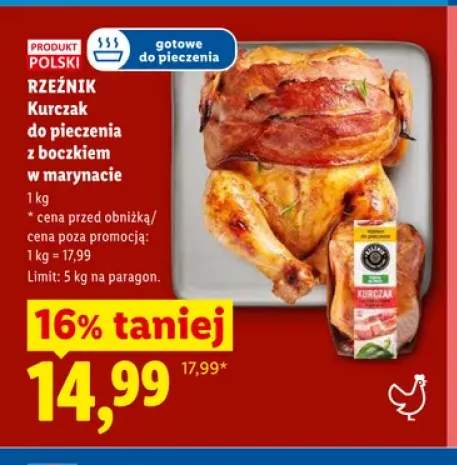 Kurczak do pieczenia z boczkiem w marynacie Rzeźnik