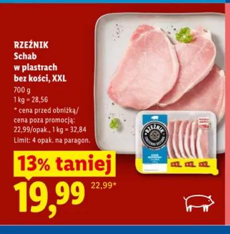 Schab w plastrach bez kości XXL Rzeźnik