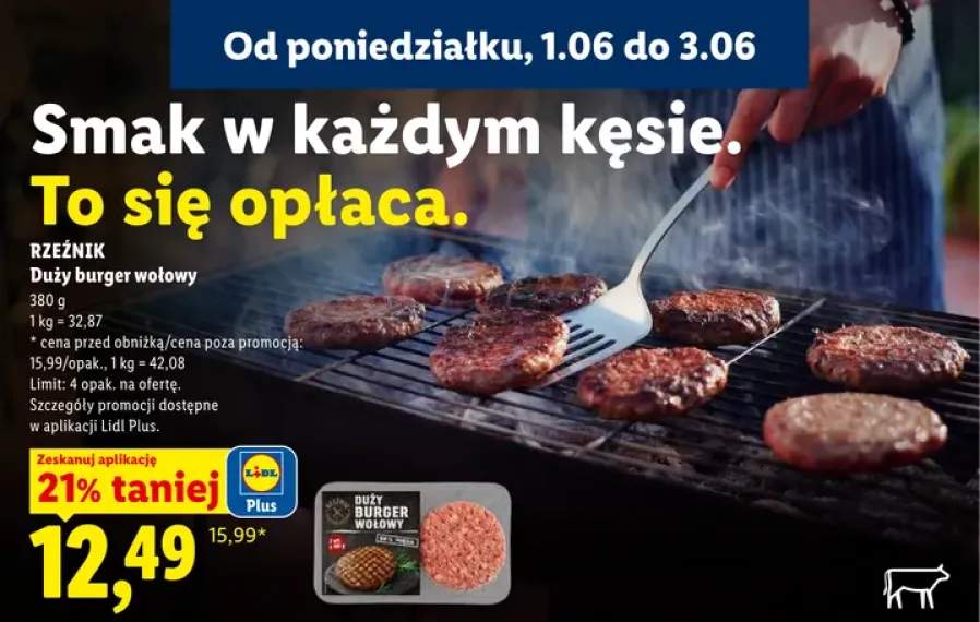Duży burger wołowy Rzeźnik