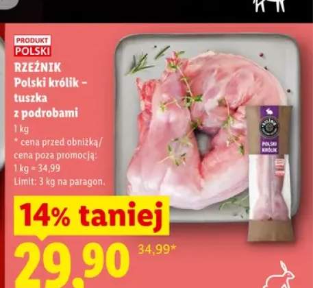 Polski królik - tuszka z podrobami Rzeźnik