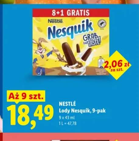 Lody Nestlé Nesquik 9-pak 43ml
