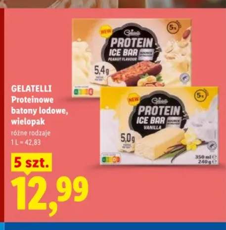 Proteinowe batony lodowe GELATELLI Peanut Flavour wielopak