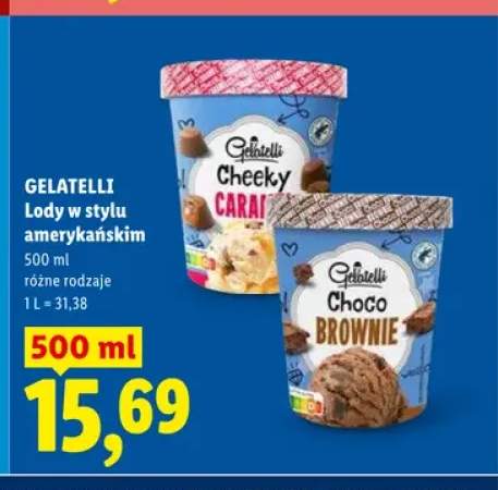 Lody w stylu amerykańskim GELATELLI Choco Brownie
