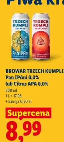 Piwo bezalkoholowe Trzech Kumpli Pan IPAni 0,0%