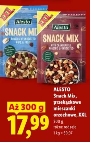 Przekąskowa mieszanka orzechowa Snack Mix Alesto XXL