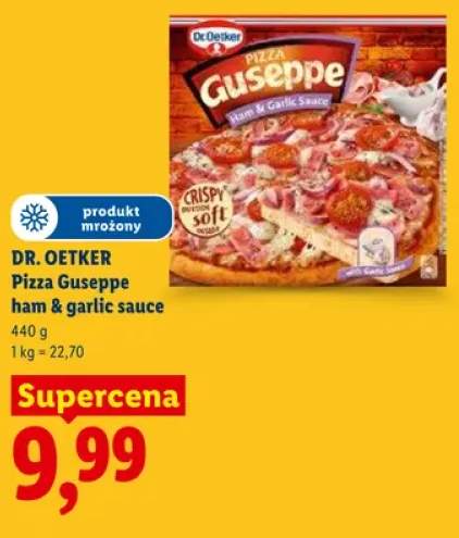 Pizza Guseppe ham & garlic sauce Dr. Oetker