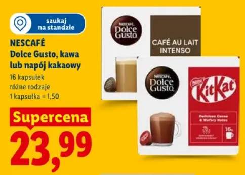 Nescafé Dolce Gusto, kawa lub napój kakaowy