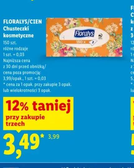 Chusteczki kosmetyczne Floralys