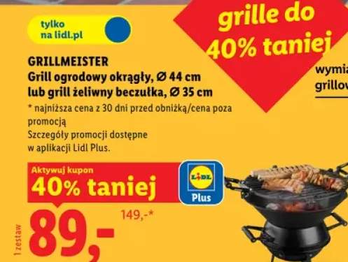 Grill żeliwny beczułka GRILLMEISTER Ø 35cm