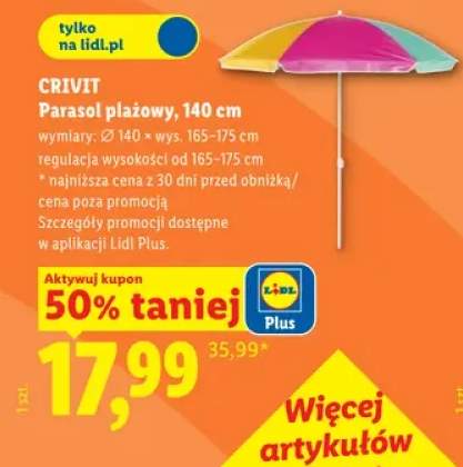 Parasol plażowy CRIVIT 140cm