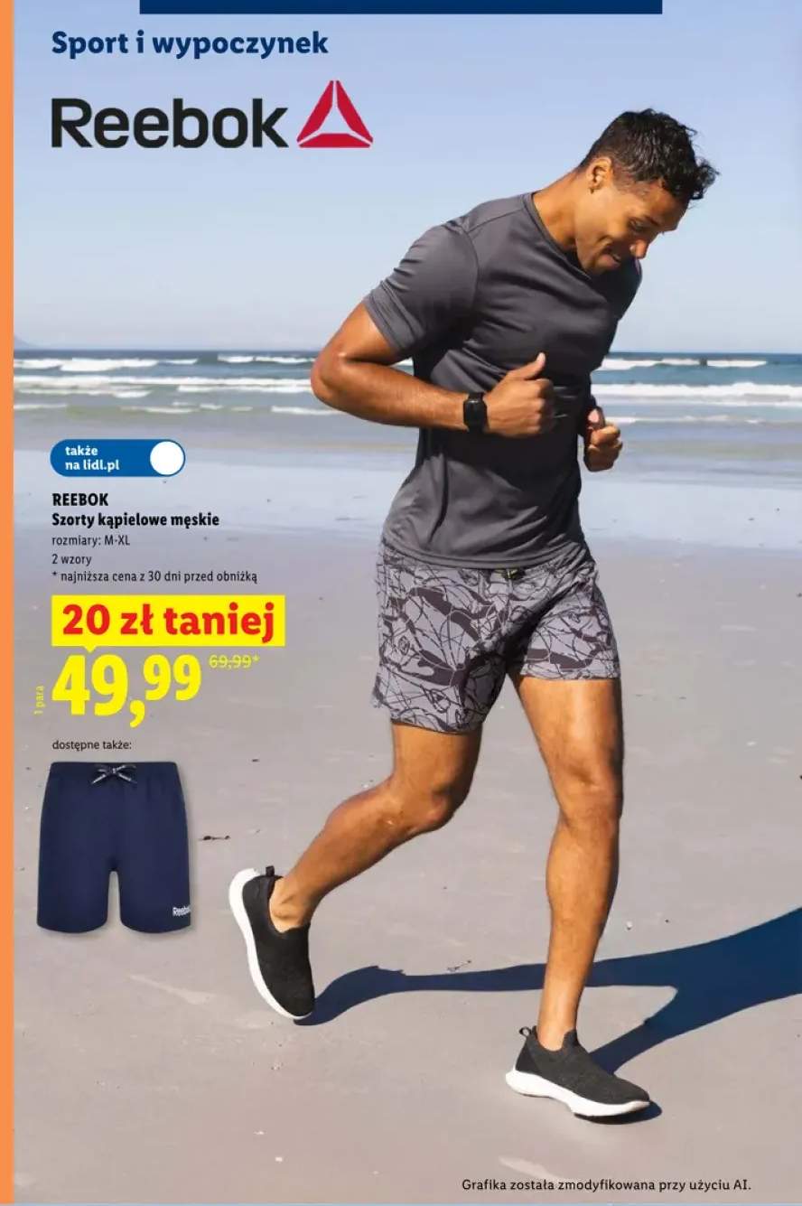 Szorty kąpielowe męskie Reebok M-XL