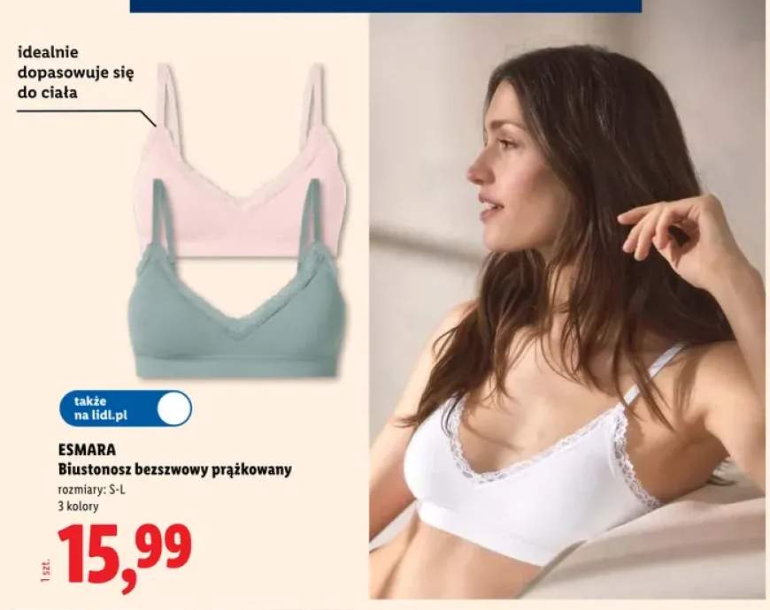 Biustonosz bezszwowy prążkowany Esmara