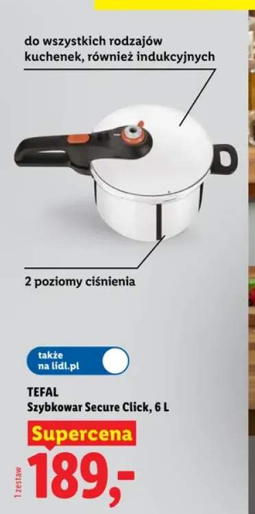 Szybkowar TEFAL Secure Click 6l
